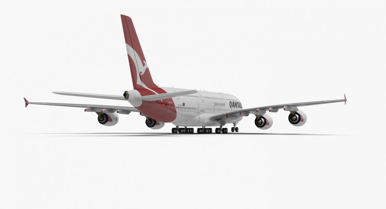 3D Airbus A380-1000 Qantas model